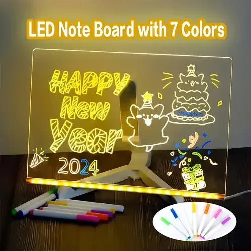 12 Inc Led Işıklı Çizim Tahtası Ayarlanabilir Stant Ve Kalemleri Çizim Tahtası 30x20