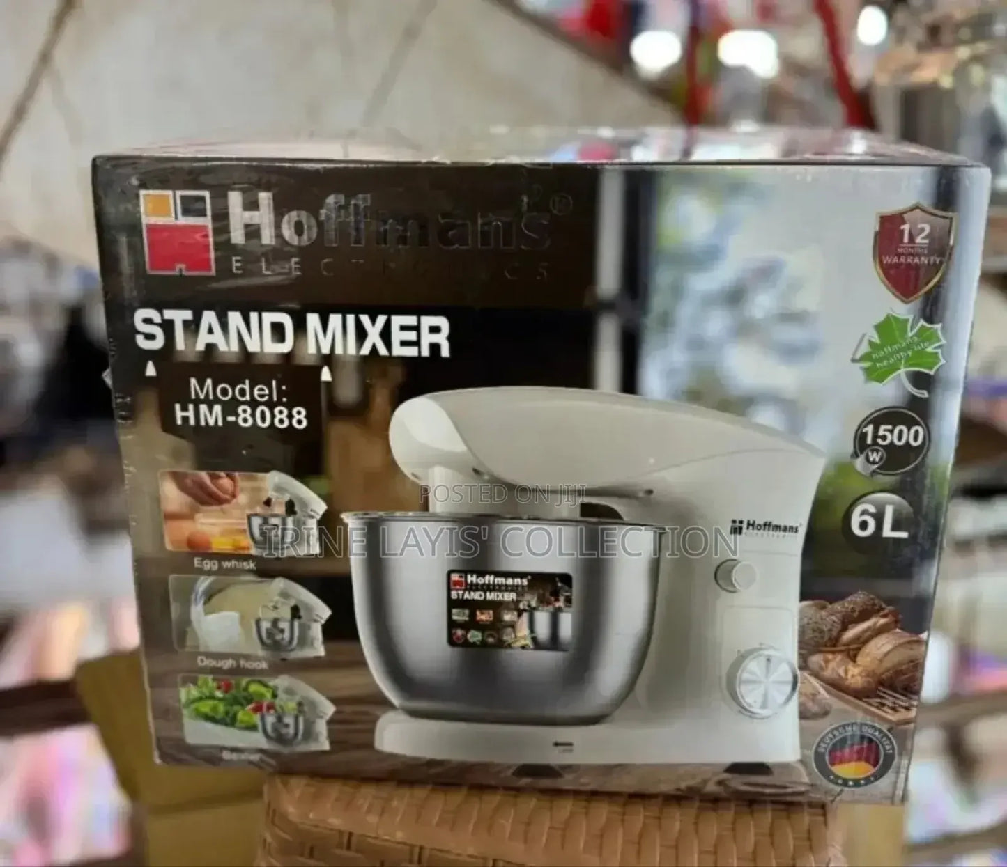 Hoffmans 6 Litre Hamur Yoğurma Makinesi - Siyah