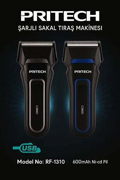 Pritech Şarjlı Sakal Tıraş Makinesi Seyahat Rf-1310