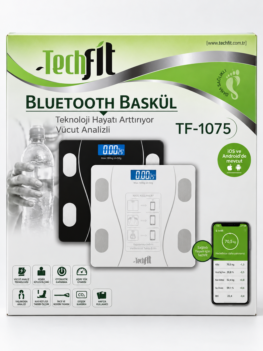 Vücut Analizli Bluetooth Akıllı Baskül – TF-1075