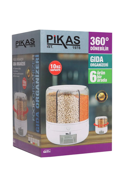 Alitech Kuru Gıda Ve Bakliyat 6'lı Erzak Saklama Kabı 10 Kg
