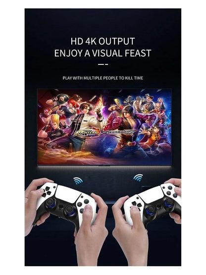 4k Game Tv Stick Android Tv Wifi Kablosuz Çift Kol Game Stick 64gb Hafıza Atari