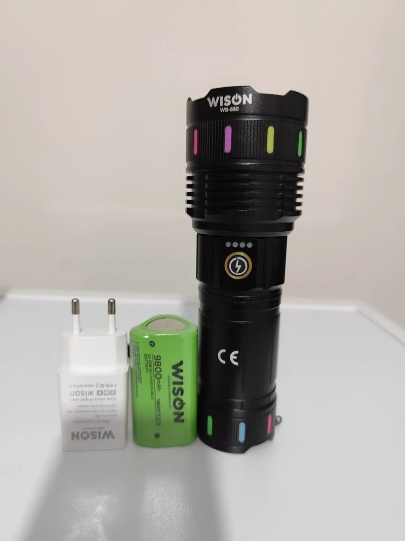 Wıson Wison Ws-550 30w 3000 Lümen Zoomlu Profosyonel El Feneri