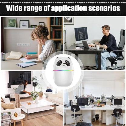 3'ü 1 Arada Panda Nemlendirici, Led Işık, 220 Ml Kapasite, 12 Saat Çalışma Süresi, Model A10