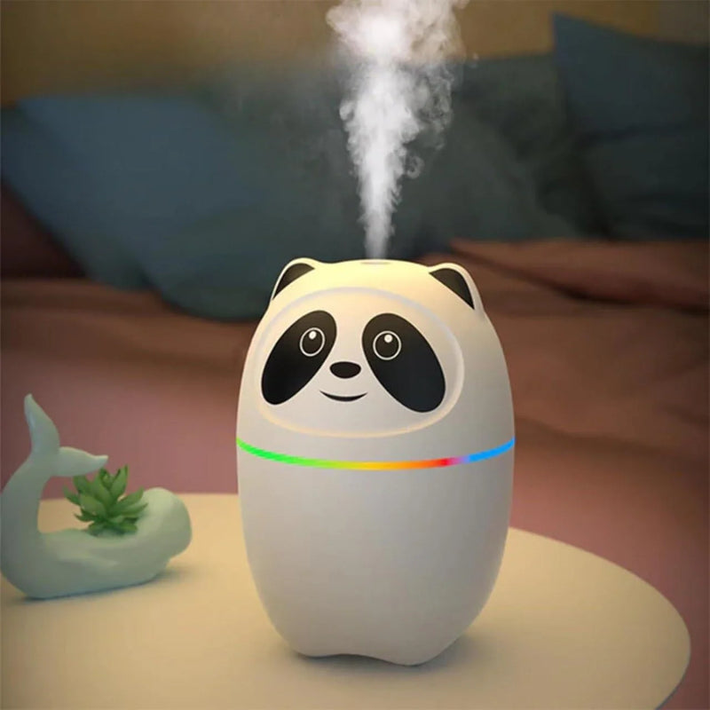 3'ü 1 Arada Panda Nemlendirici, Led Işık, 220 Ml Kapasite, 12 Saat Çalışma Süresi, Model A10