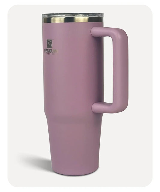 Penguin Termos Pipetli Termos Bardak 900 Ml Paslanmaz Çelik Mor