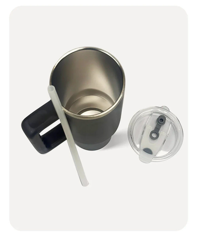 Penguin Termos Pipetli Termos Bardak 900 Ml Paslanmaz Çelik Siyah
