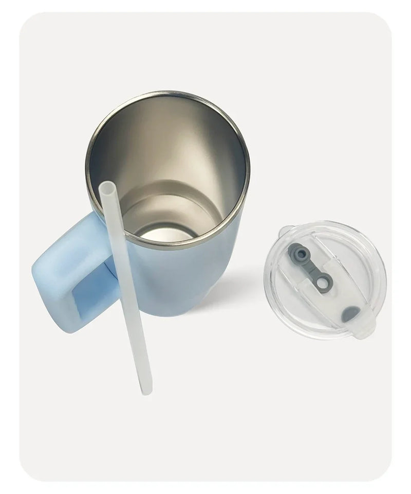 Penguin Termos Pipetli Termos Bardak 900 Ml Paslanmaz Çelik Mavi