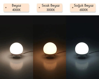 Ayna Üstü Led Makyaj Aydınlatma Işığı Parlaklık Ayarlı 4'lü