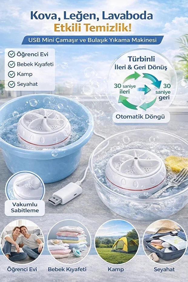 Mini Portatif Çamaşır Makinesi Taşınabilir
