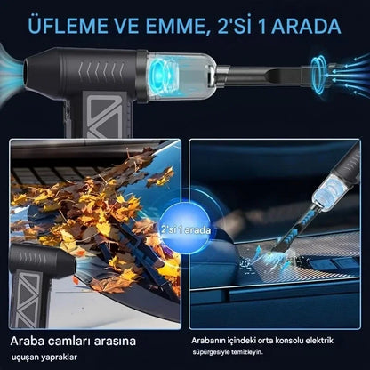 Goldorion Mini Şarjlı Hava Üfleyici ve Vakumlu El Süpürgesi