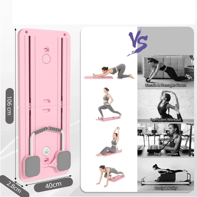 Evde Spor için Pilates ve Egzersiz Aleti – Core, Kalça, Karın, Bel ve Kol Antrenmanına Uygun Çok Amaçlı Tahta