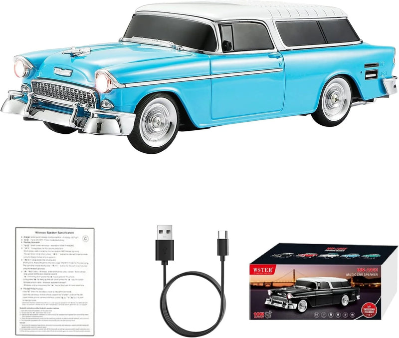 Retro Klasik Araba Bluetooth Hoparlör Kablosuz HD Ses FM Radyo YG-1955