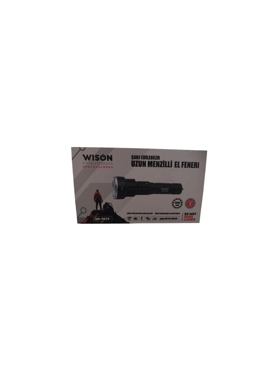 WISON Wıson WS-7878 30 Watt 3000 Lümen Uzun Menzilli Fener
