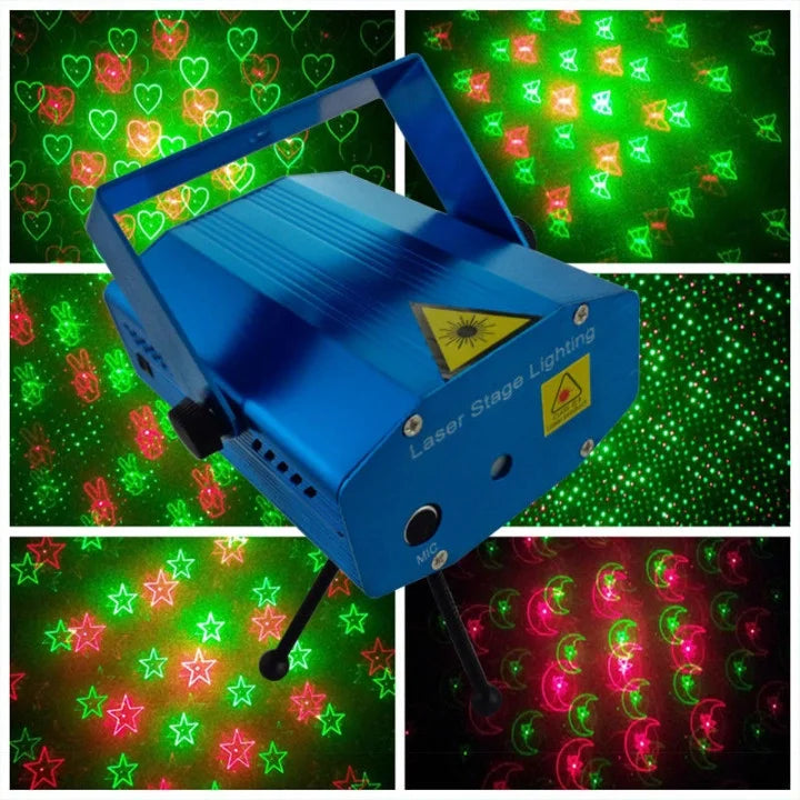 Mini Disko Sahne Lazeri Müziğe Sese Duyarlı Disco Lazer Işık Şovu