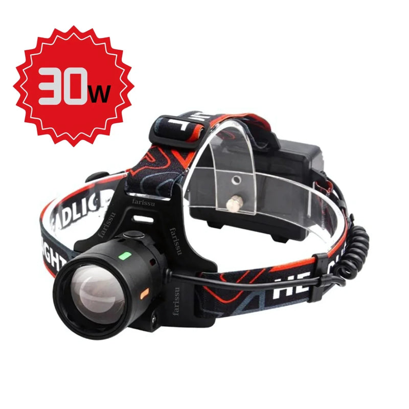 OR-T201 Usb'li Kafa Lambası | 30W 2000 Lümen | 2 Adet 18650 Pil Dahil