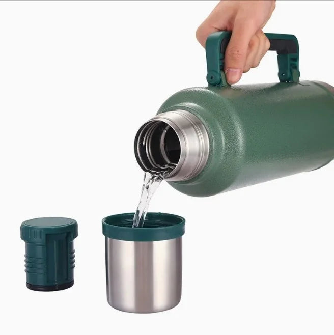 2 litre Kapasiteli Klasik Yeşil Termos