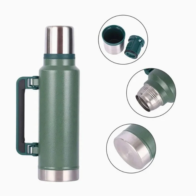 2 litre Kapasiteli Klasik Yeşil Termos