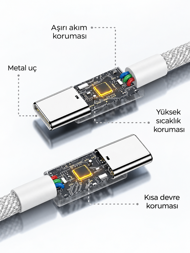 USB-C Şarj Adaptörü ve Type-C Kablo Seti