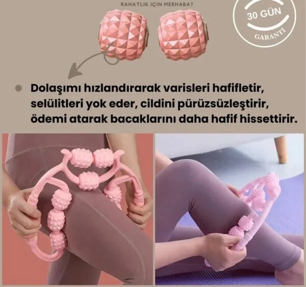 9 Tekerlekli Yoga Fitness Silindiri (roller) Egonex
