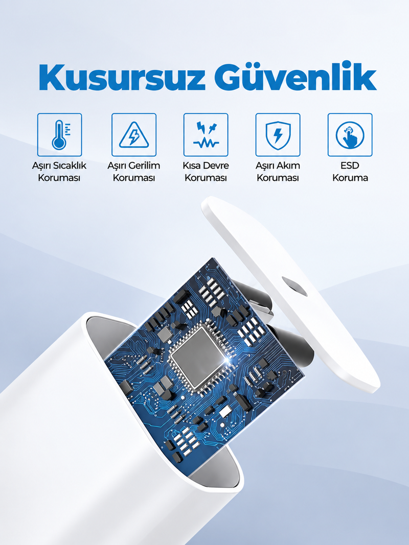 USB-C Şarj Adaptörü ve Type-C Kablo Seti