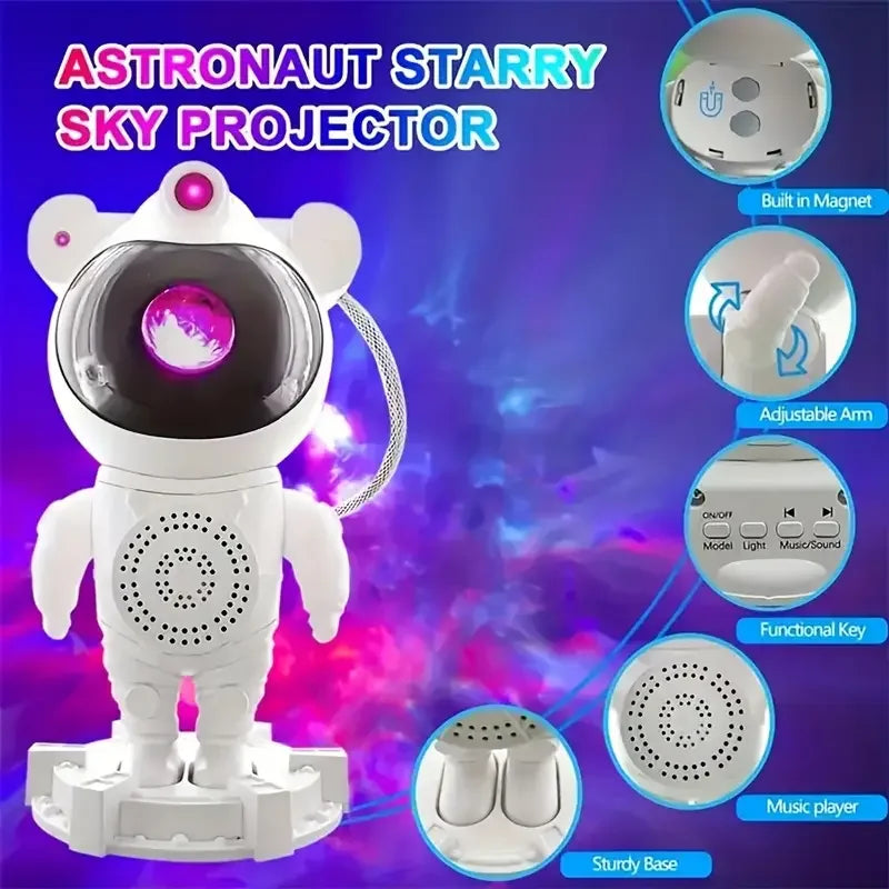 Akıllı Astronot Projeksiyon Gece Aydınlatma & Bluetooth Hoparlör