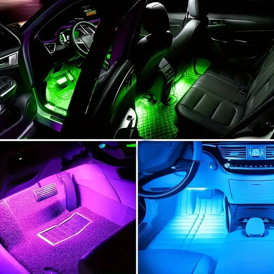 Araç İçi Sese Duyarlı Ayak Altı Led Aydınlatma Kumandalı Rgb