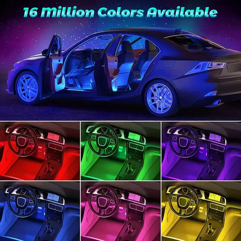 Araç İçi Sese Duyarlı Ayak Altı Led Aydınlatma Kumandalı Rgb