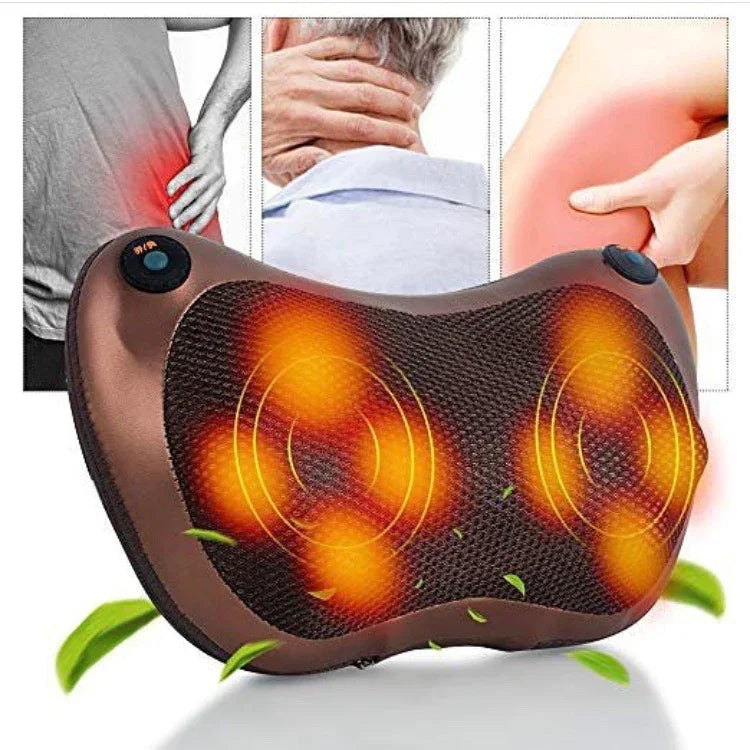 Car Home Isıtmalı Ovmalı Masaj Yastığı Ayak Bel Boyun Sırt Vücut Omuz Aleti