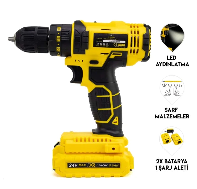 Chelikbei Darbeli Vidalama Şarjlı Matkap St24