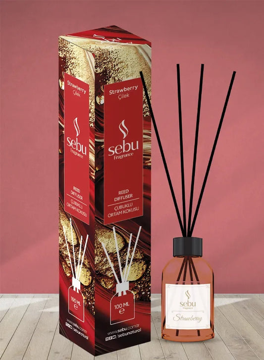 Çilek Ortam Kokusu Bambu Çubuklu Sebu 100 Ml