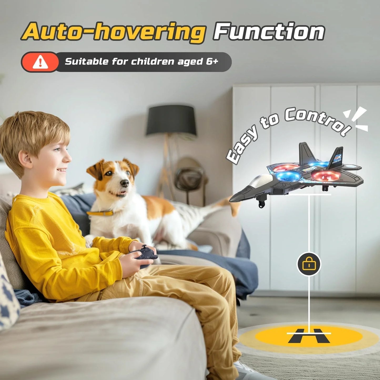 Çocuklar İçin Uzaktan Kumandalı Uçak Drone, Erkek Çocuklar İçin Hobi Rtf Rc Uçak Oyuncakları, F22 Raptor Savaş Uçağı Rc Jet Uçağı Oyuncağı