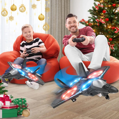 Çocuklar İçin Uzaktan Kumandalı Uçak Drone, Erkek Çocuklar İçin Hobi Rtf Rc Uçak Oyuncakları, F22 Raptor Savaş Uçağı Rc Jet Uçağı Oyuncağı