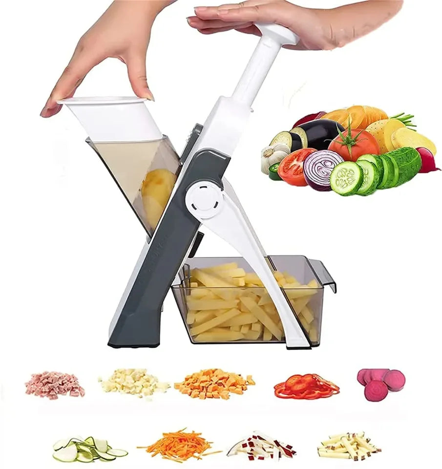 Çok Amaçlı Basmalı Sebze Dilimleyici Doğrayıcı Mandolin Brava Spring Slicer Kitchenmate
