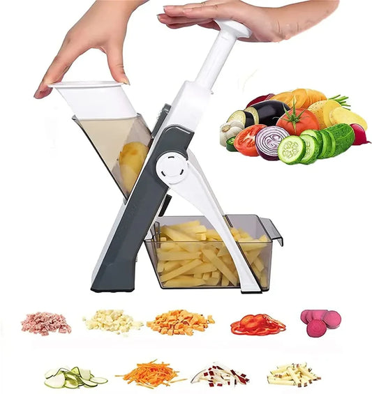 Çok Amaçlı Basmalı Sebze Dilimleyici Doğrayıcı Mandolin Brava Spring Slicer Kitchenmate