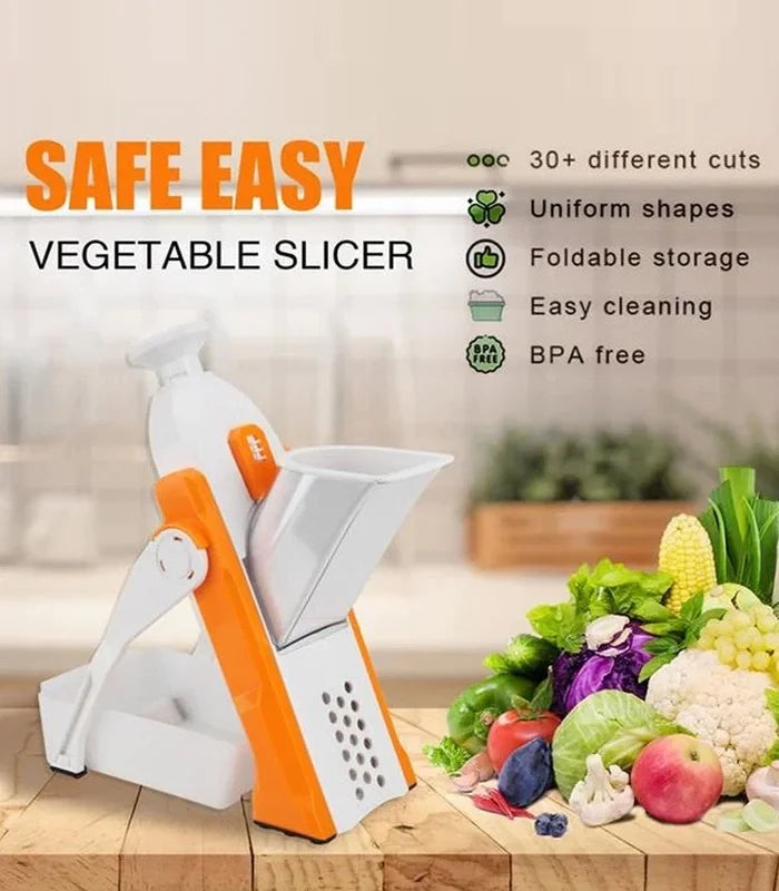 Çok Amaçlı Basmalı Sebze Dilimleyici Doğrayıcı Mandolin Brava Spring Slicer Kitchenmate