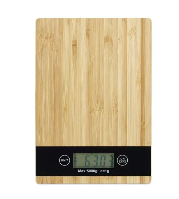 Crown Dijital Hassas Mutfak Tartısı - Terazisi-hassas Ölçüm 5kg Bambu Görünümlü