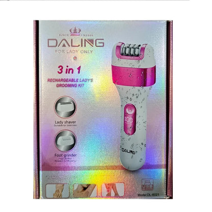 Daling 3'ü 1 Arada Şarj Edilebilir Kadın Bakım Seti Epilatör Tıraş Makinesi Nasır Sökücü Dijital
