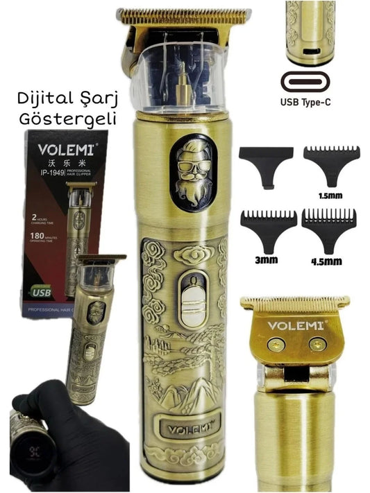Dijital Göstergeli Saç Sakal Tıraş Makinesi - Sıfıra Yakın - Ip-1949