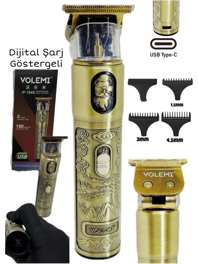 Dijital Göstergeli Saç Sakal Tıraş Makinesi - Sıfıra Yakın - Ip-1949