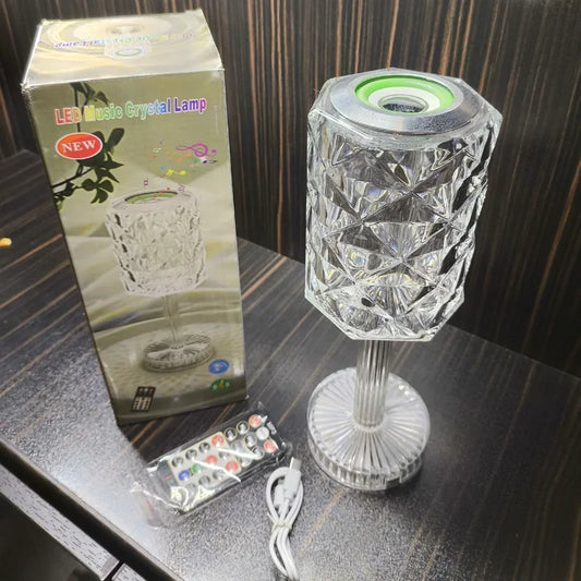 Kristal Masa Lamba Rgb Bluetooth Hoparlörlü Gece Lambası Hx-222
