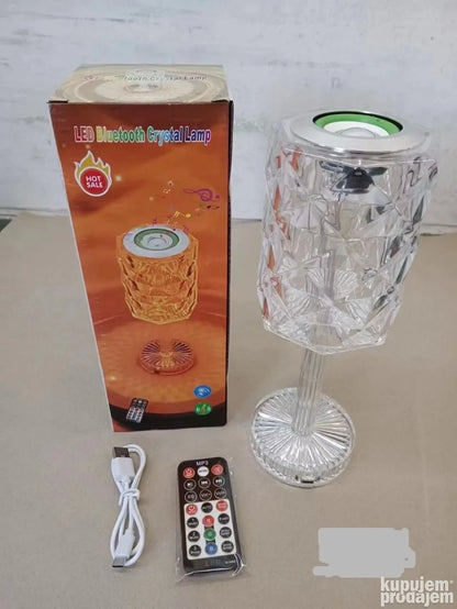 Kristal Masa Lamba Rgb Bluetooth Hoparlörlü Gece Lambası Hx-222