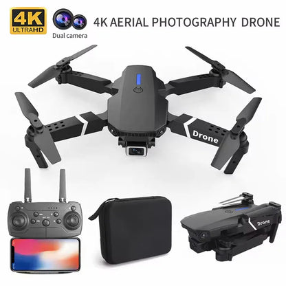 E88 Drone 4k Hd Çift Kameralı Drone App Kontrol Wifi Li Katlanabilir Quatcopter X3 Batarya