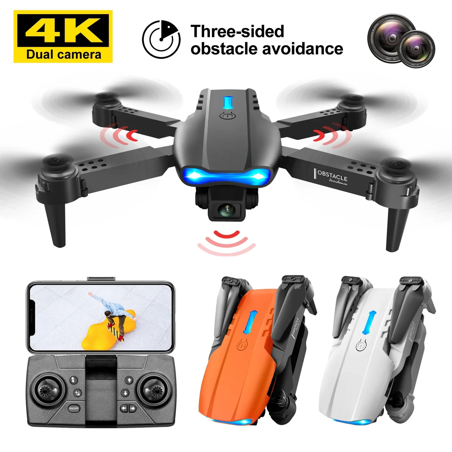E99 Pro Yarış Drone İle 1080p Hd Çift Kamera