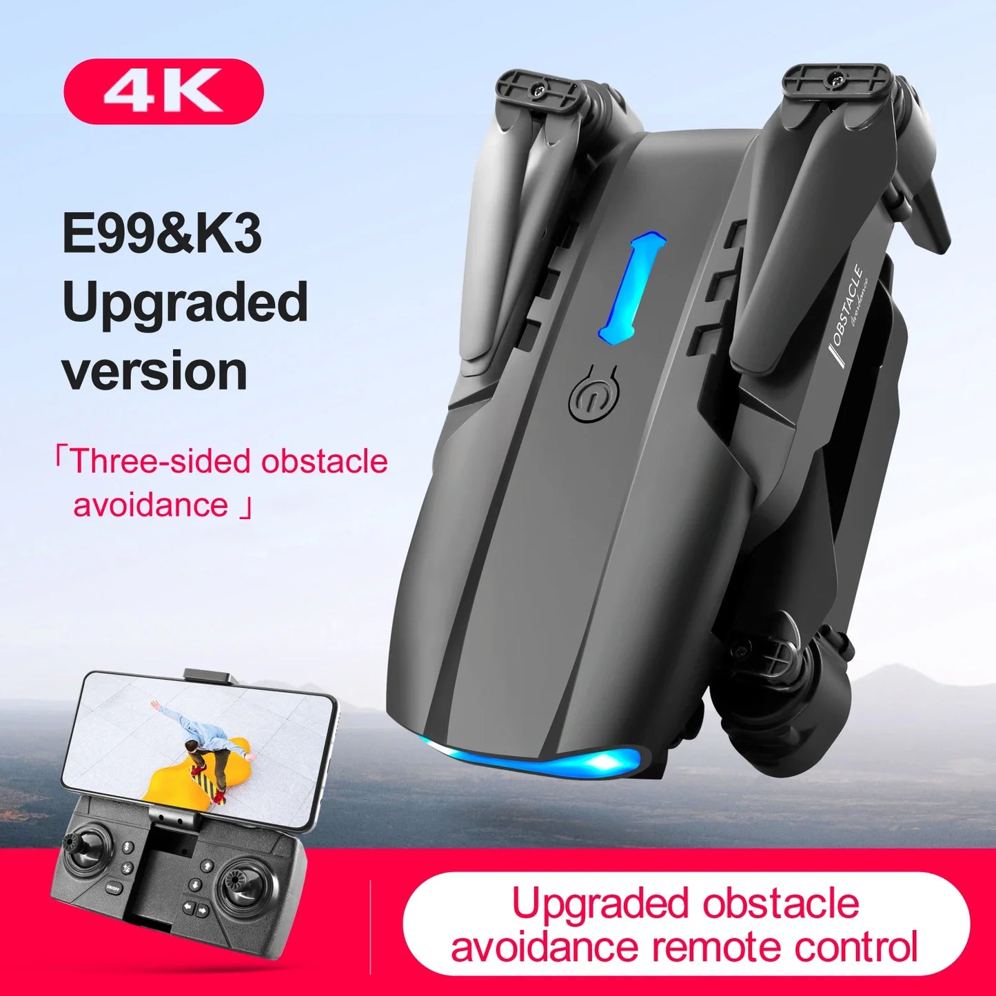 E99 Pro Yarış Drone İle 1080p Hd Çift Kamera