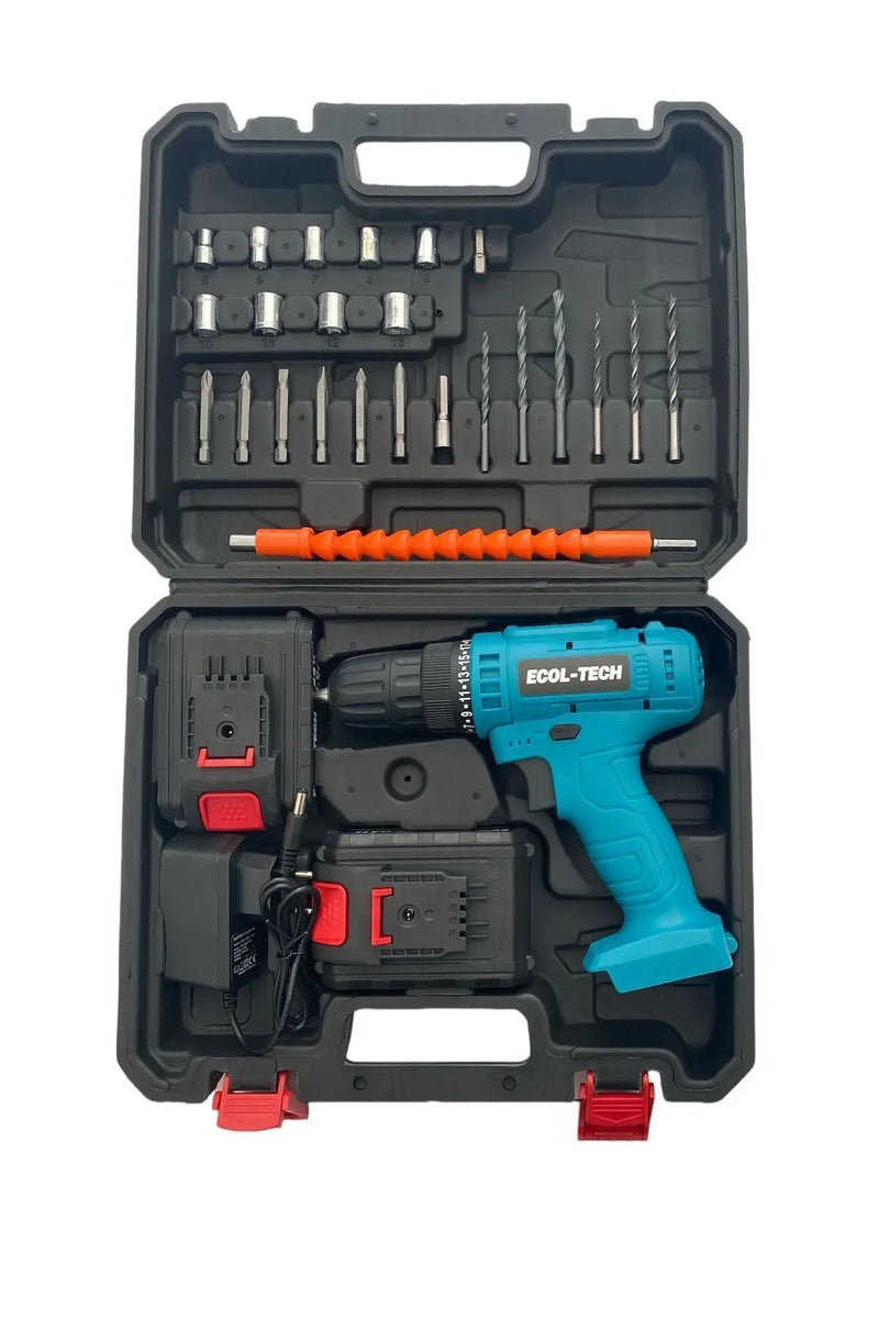 Ecol-tech Akülü Şarjlı Vidalama Matkap 21v 3.0ah