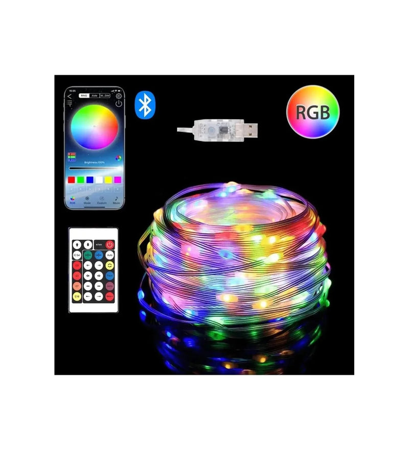 Animasyonlu Suya Dayanıklı Şerit Led 10 Mt Usb Girişli Telefon Kontrollü Rgb Sese Duyarlı