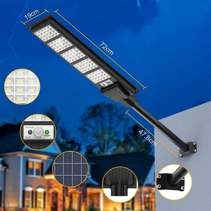 Egonex 180w Solar Kumandalı Sokak Armatürü 6500k (beyaz)