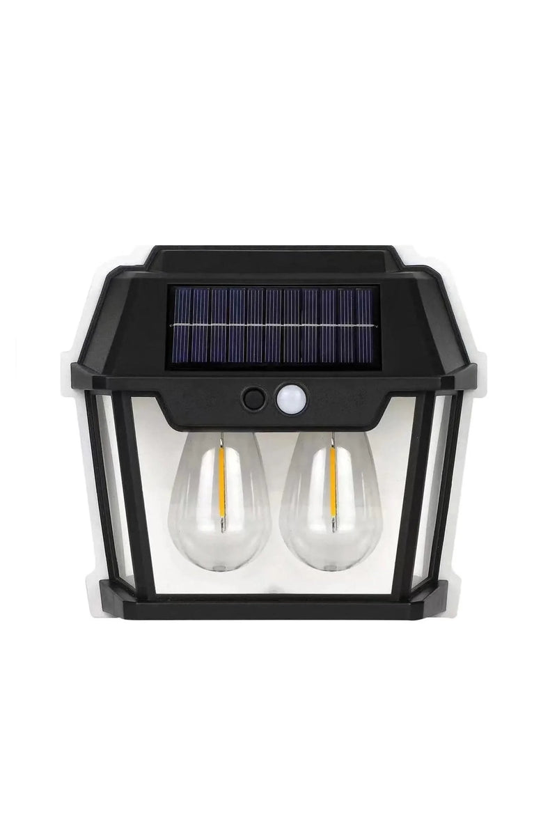 Egonex 2 Ampullü Hareket Sensörlü Solar Güneş Enerjili Ampul Led Duvar Lambası
