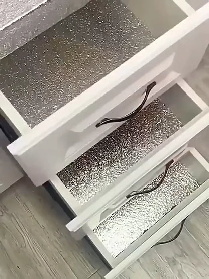 Egonex 2 Metre Kendinden Yapışkanlı Silinebilir Mutfak Tezgah Üstü Sticker Folyo Gümüş Renk
